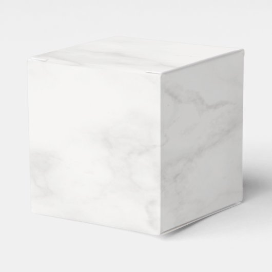 White Marble Elegant Modern Sjabloon Trendy Bedankdoosjes (Voorkant Zijde)