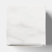 White Marble Elegant Modern Sjabloon Trendy Bedankdoosjes (Bovenkant)
