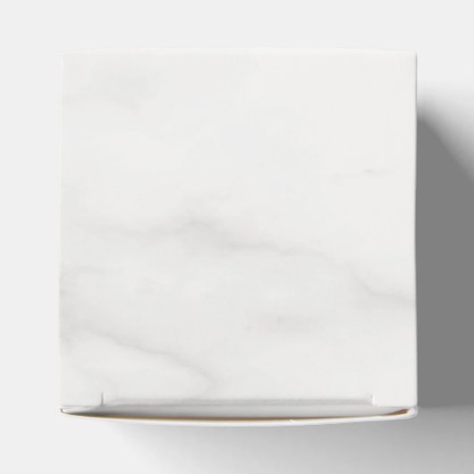 White Marble Elegant Modern Sjabloon Trendy Bedankdoosjes (Bovenkant)