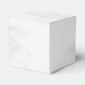White Marble Elegant Modern Sjabloon Trendy Bedankdoosjes (Achterkant)