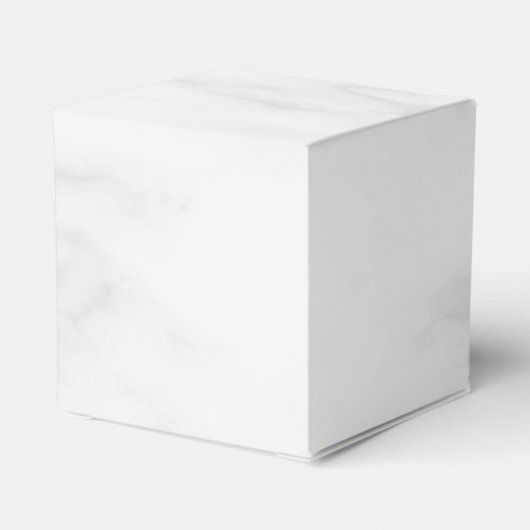 White Marble Elegant Modern Sjabloon Trendy Bedankdoosjes (Achterkant)