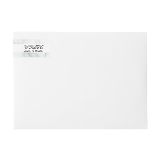 White Marble Faux Glitter Brush Wedding Logo (Voorkant)