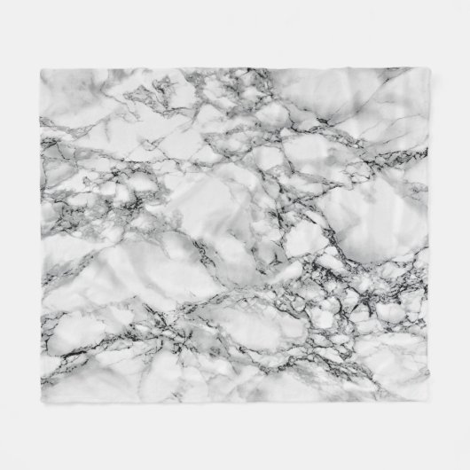 White marble Fleece Blanket (Voorkant (Horizontaal))