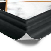 White marble Geometric in Gold Poster (Hoek)