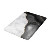 White marble Gilded Black Agate Badmat (Gekanteld)