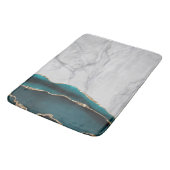 White marble Gilded Black Agate Badmat (Gekanteld)