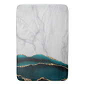 White marble Gilded Black Agate Badmat (Voorkant Verticaal)