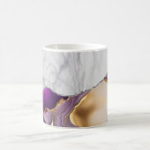 White marble Gilded Black Agate Koffiemok (Center)