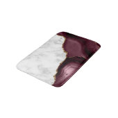 White Marble Gilded Burgundy Agate Badmat (Gekanteld)