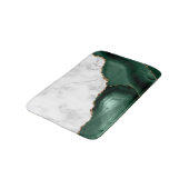 White Marble Gilded Emerald Green Agate Badmat (Gekanteld)
