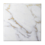 White marble Gold Glitter Modern Elegant Premium Tegeltje<br><div class="desc">White marble Gold Glitter Modern Elegant Premium</div>