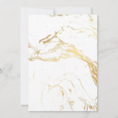 White marble Gold Star Jewish Bat Mitzvah Kaart (Achterkant)