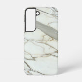 White marble granite luxury natural texture samsung galaxy hoesje (Achterkant)