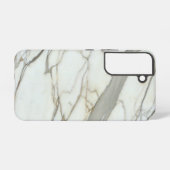 White marble granite luxury natural texture samsung galaxy hoesje (Achterkant horizontaal)