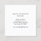 White Marble Hair Stylist Scissors Vierkante Visitekaartje (Achterkant)