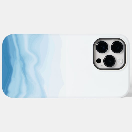 White Marble Hoesje-Mate iPhone 14 Pro Max Hoesje (Achterkant (horizontaal))