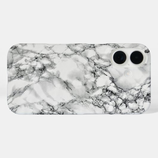 White Marble iPhone Case (Achterkant (horizontaal))