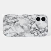 White Marble iPhone Case 16 Hoesje (Achterkant horizontaal)