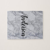 White Marble Jigzaag Puzzle Legpuzzel (Horizontaal)