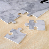 White Marble Jigzaag Puzzle Legpuzzel (Zijkant)