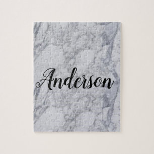 White Marble Jigzaag Puzzle Legpuzzel