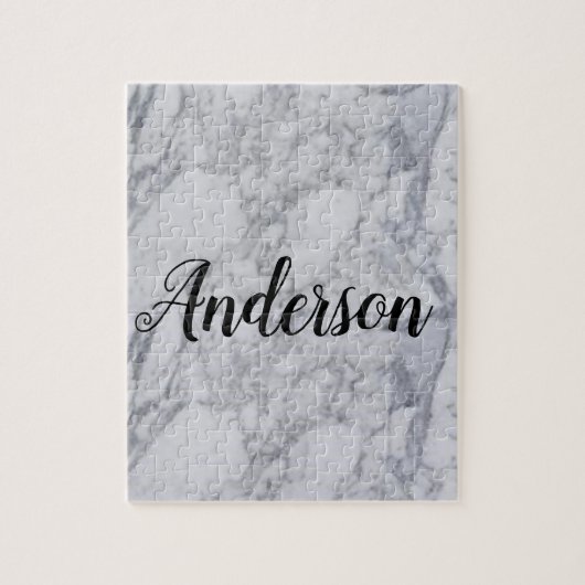 White Marble Jigzaag Puzzle Legpuzzel (Verticaal)