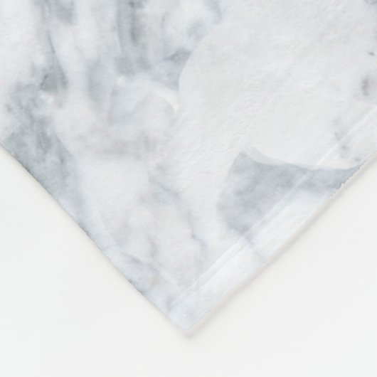 White Marble Kijk Fleece Deken (Hoek)