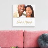 White Marble Kijk Jubileum Name SQUARE Photo Canvas Afdruk (Insitu (Woonkamer))