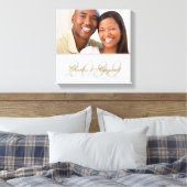 White Marble Kijk Jubileum Name SQUARE Photo Canvas Afdruk (Insitu (Slaapkamer))