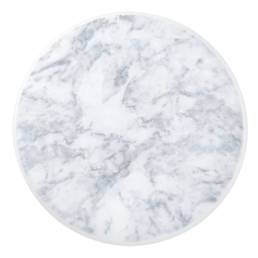 White Marble Kijk Keramische Knop (Voorkant)