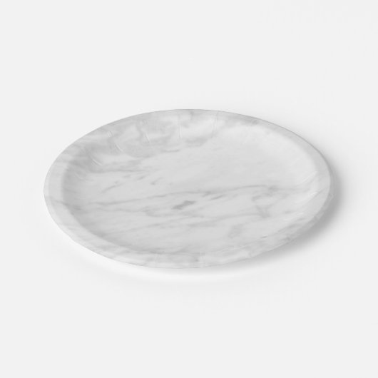 White Marble Kijk Papieren Bordje (Gekanteld)