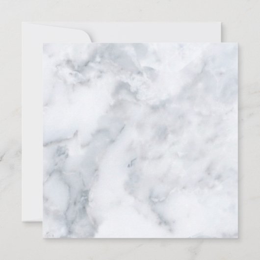 White Marble Kijk Wedding Uitnodiging (Achterkant)