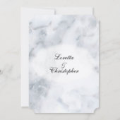 White Marble Kijk Wedding Uitnodiging (Achterkant)