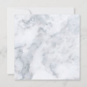 White Marble Kijk Wedding Uitnodiging (Achterkant)
