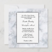 White Marble Kijk Wedding Uitnodiging (Voorkant)