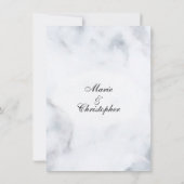 White Marble Kijk Wedding Uitnodiging (Achterkant)