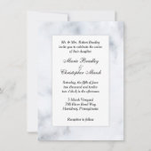 White Marble Kijk Wedding Uitnodiging (Voorkant)