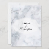 White Marble Kijk Wedding Uitnodiging (Achterkant)