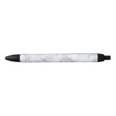 White Marble Kijk Zwarte Inkt Pen (Voorkant)