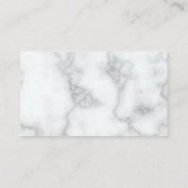 White Marble look and Faux Gold New Address Informatiekaartje (Achterkant)