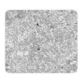 White marble Modern Natuur Natural Stone Snijplank (Voorkant)