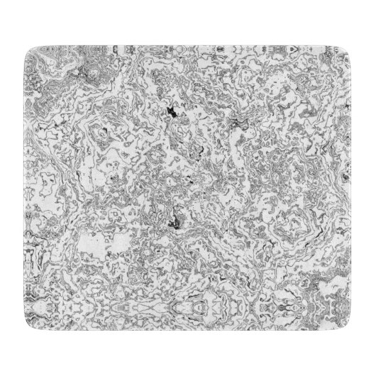 White marble Modern Natuur Natural Stone Snijplank (Voorkant)