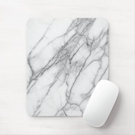 White Marble Mouse Pad Muismat (Met muis)