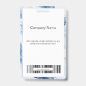 White Marble Navy Blue Gold Custom Name Badge (Achterkant)