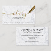 White Marble Notary lening chique gouden typografi Visitekaartje (Voorkant / Achterkant)