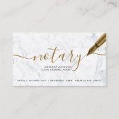 White Marble Notary lening chique gouden typografi Visitekaartje (Voorkant)