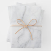 White marble Pattern Boho Chic Inpakpapier Vel (In situ)