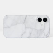 White marble Pattern Boho Chic iPhone 16 Hoesje (Achterkant horizontaal)