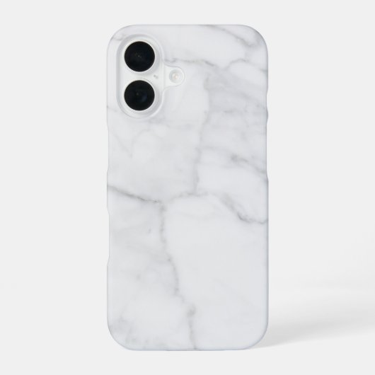 White marble Pattern Boho Chic iPhone 16 Hoesje (Achterkant)