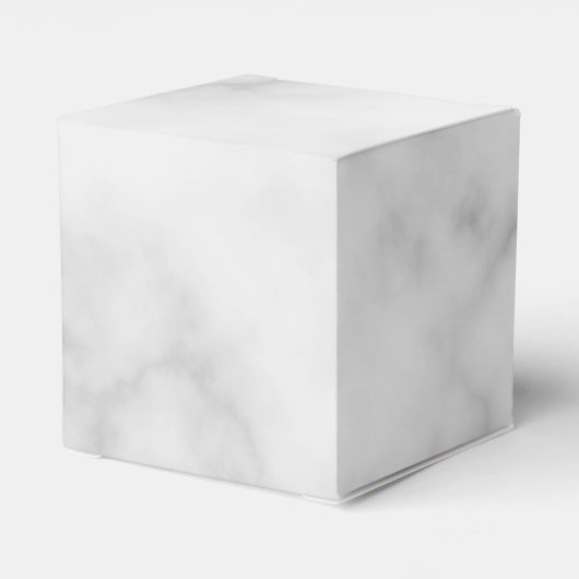 White Marble Persoonlijke Monogram en Naam Bedankdoosjes (Achterkant)